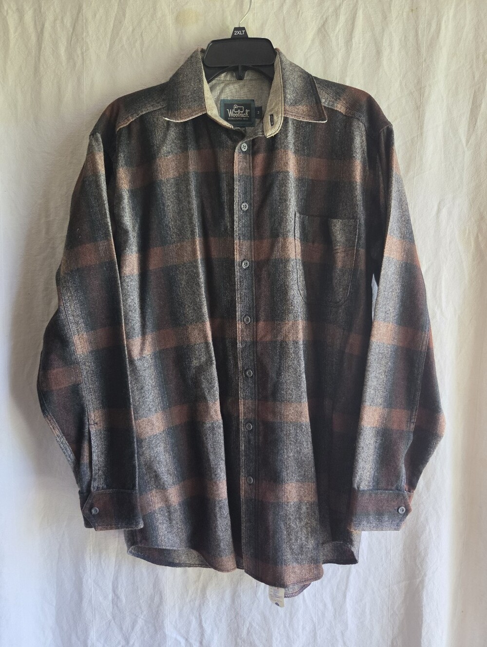 Vintage Woolrich Wool Blend Flannel Shirt Made In USA Mens M Plaid 1990s Outdoor